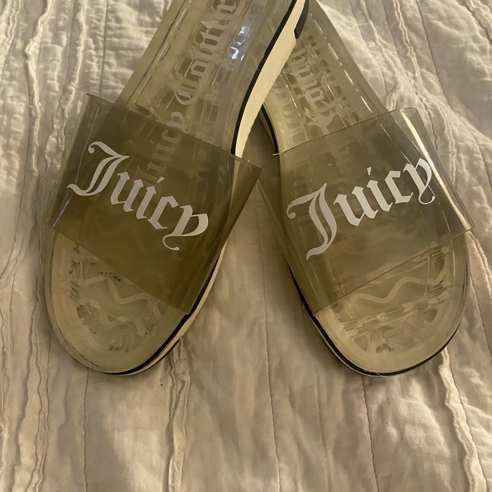 Juicy Couture Women's Transparent Slides